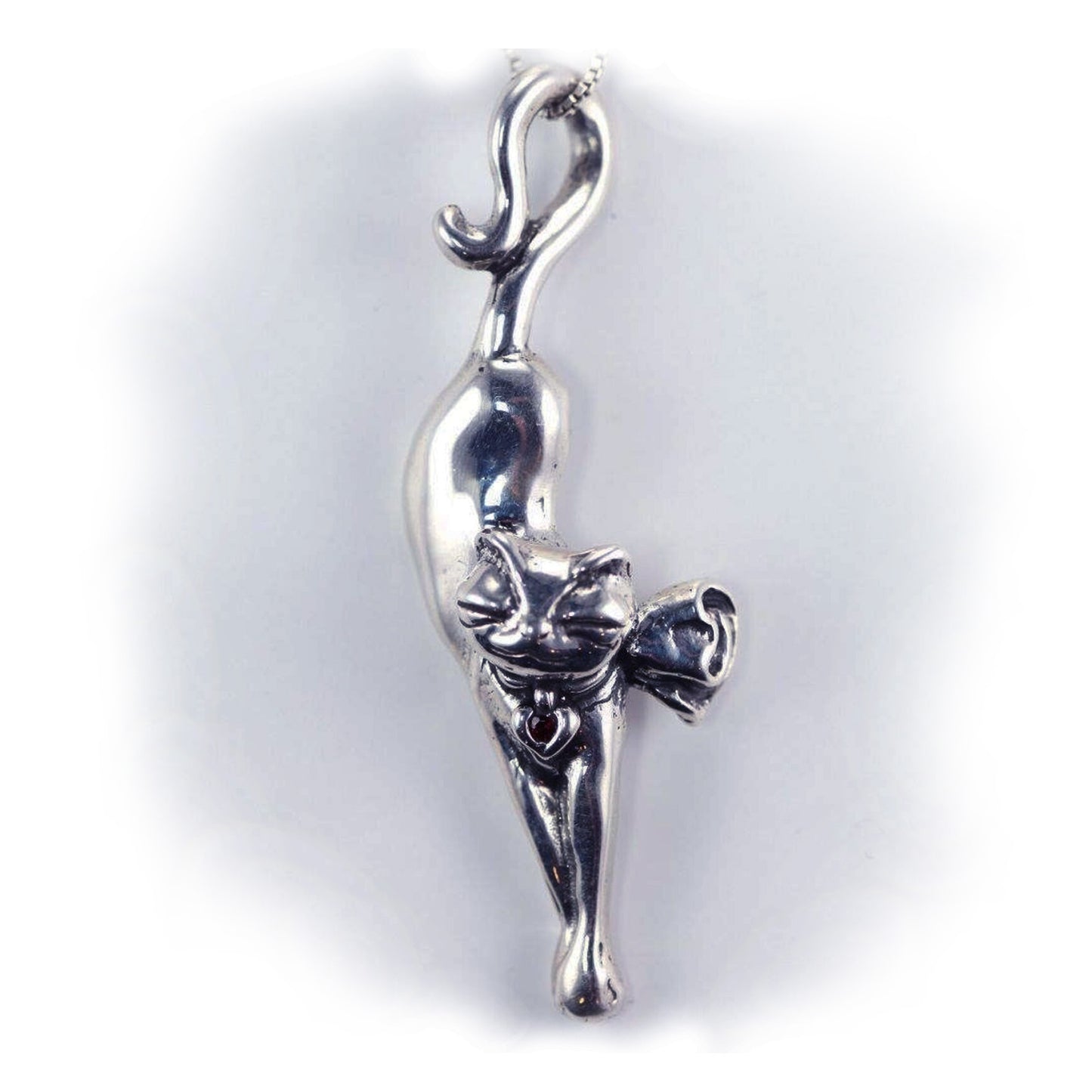Happy Cat Sterling Silver Pendant