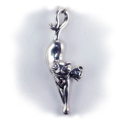 Happy Cat Sterling Silver Pendant