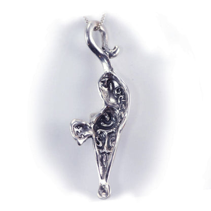 Happy Cat Sterling Silver Pendant