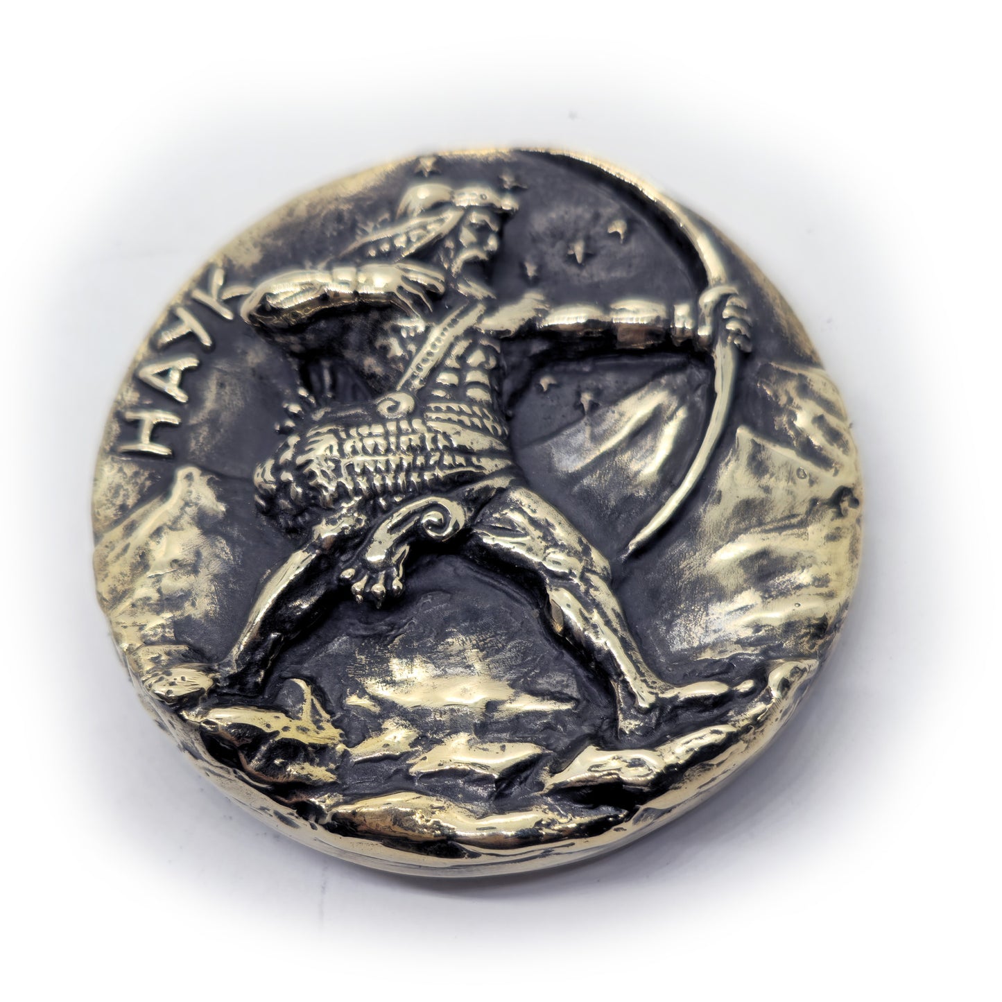 Hayk Nahapet Founder of the Armenian Nation Brass Belt Buckle