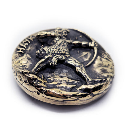 Hayk Nahapet Founder of the Armenian Nation Brass Belt Buckle
