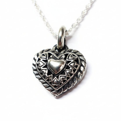 Heart Hearts Sterling Silver Pendant