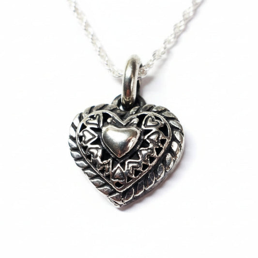 Heart Hearts Sterling Silver Pendant