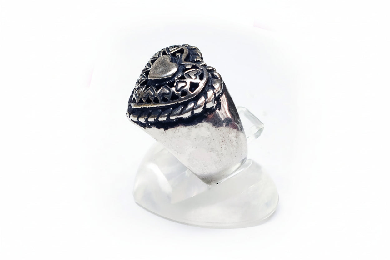 Heart Hearts Sterling Silver Ring