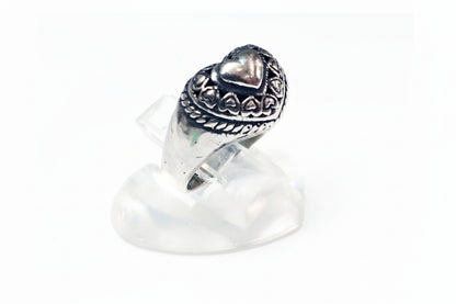 Heart Hearts Sterling Silver Ring