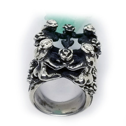 Heaven Sterling Silver Ring with Ruby Stone