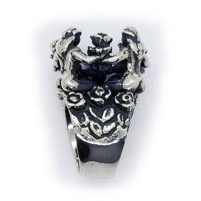 Heaven Sterling Silver Ring with Ruby Stone