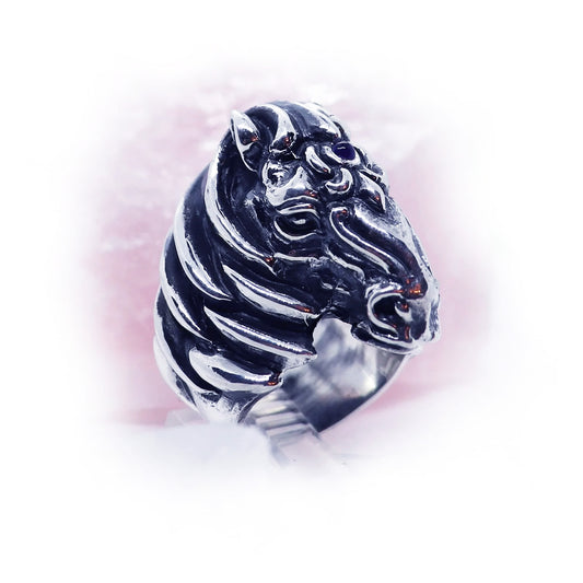 Horse Head sterling Silver Ring