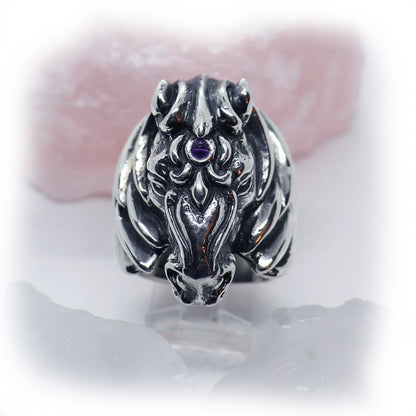 Horse Head sterling Silver Ring