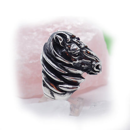 Horse Head sterling Silver Ring