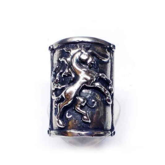 Horse Shield Sterling Silver Ring