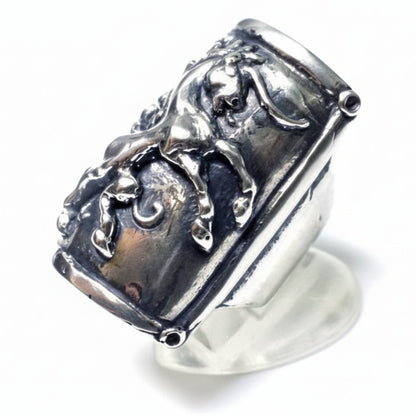 Horse Shield Sterling Silver Ring