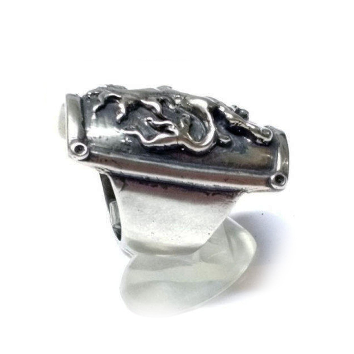 Horse Shield Sterling Silver Ring