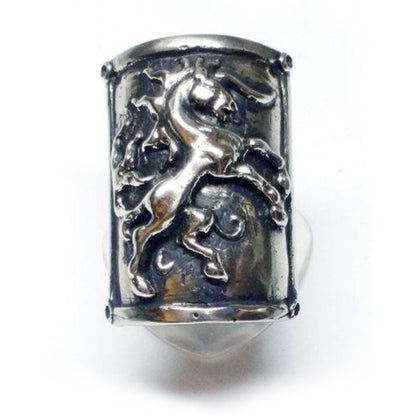 Horse Shield Sterling Silver Ring
