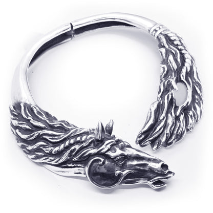Horse Flight Sterling Silver Necklace with Natural Stone