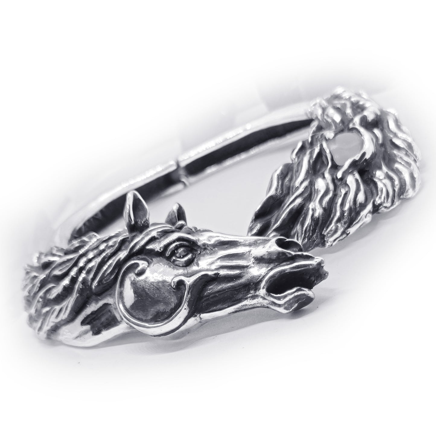 Horse Flight Sterling Silver Necklace with Natural Stone