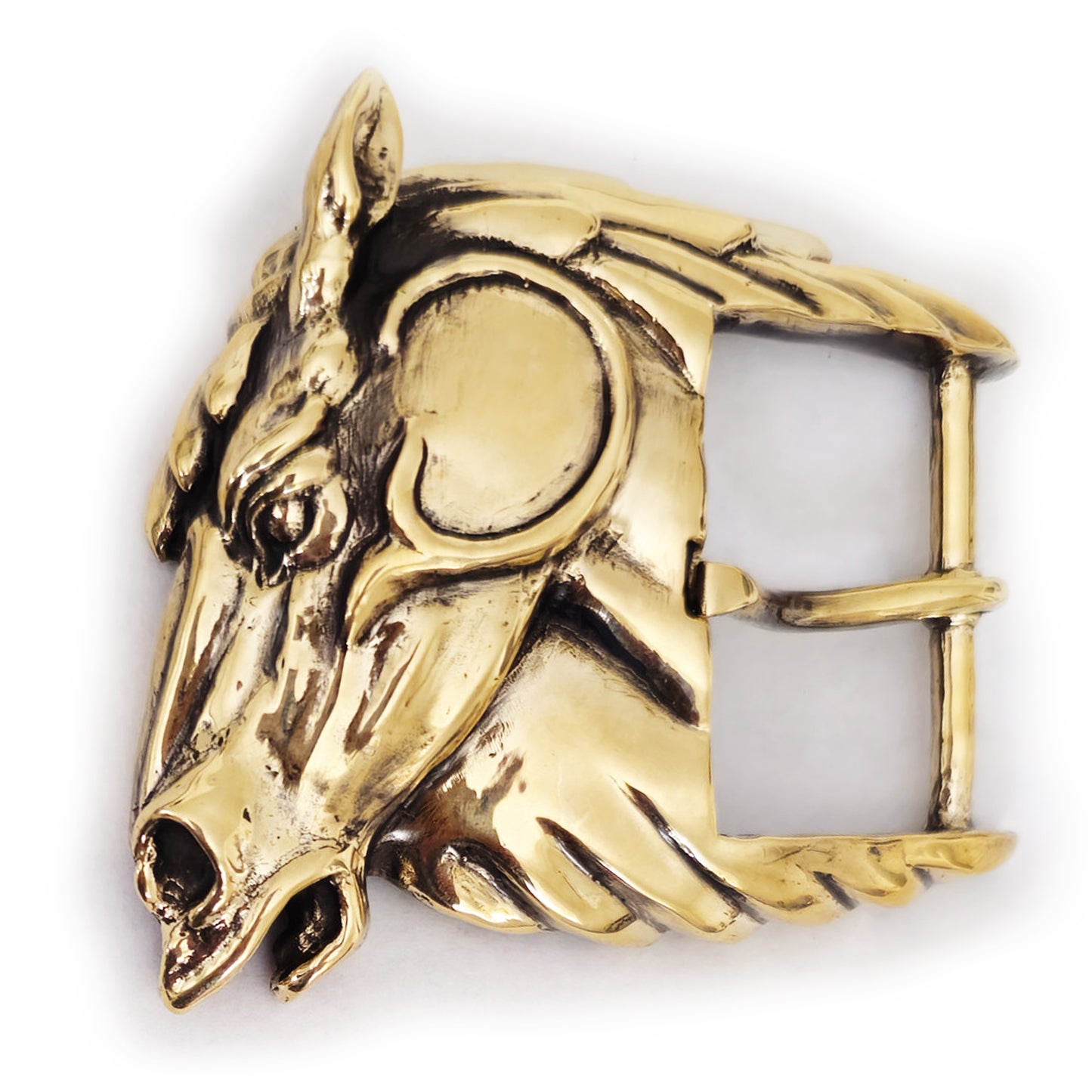 Horse Head Brass Belt Buckle
