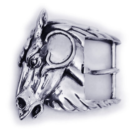 Horse Head Sterling Silver Belt Buckle