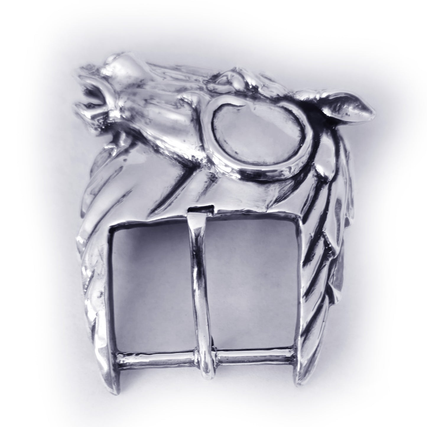 Horse Head Sterling Silver Belt Buckle