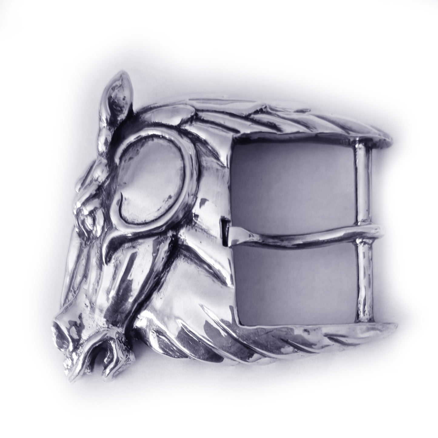 Horse Head Sterling Silver Belt Buckle