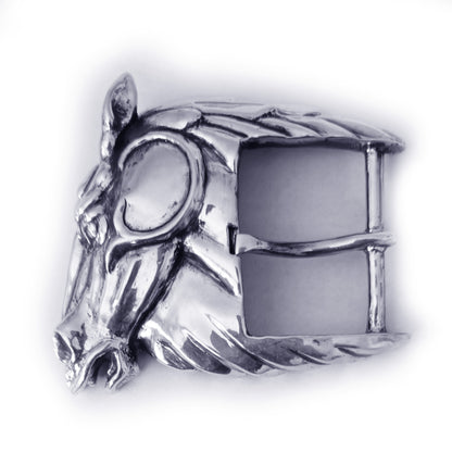 Horse Head Sterling Silver Belt Buckle