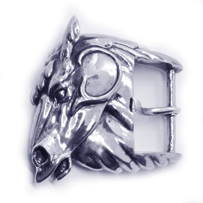 Horse Head Sterling Silver Belt Buckle