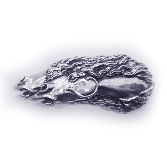 Horses Couple Running Sterling Silver Belt Buckle