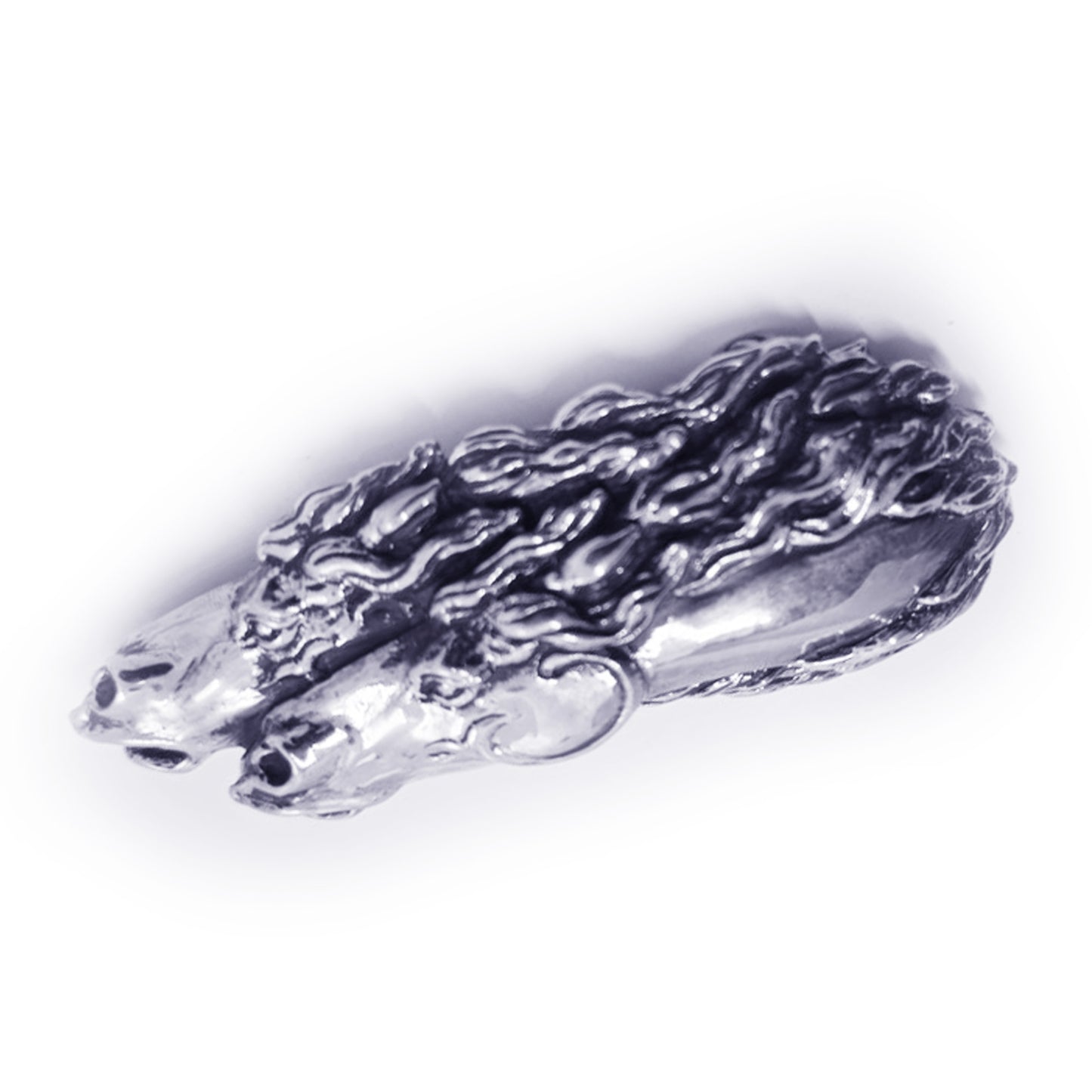 Horses Couple Running Sterling Silver Belt Buckle