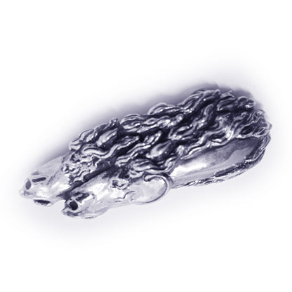 Horses Couple Running Sterling Silver Belt Buckle