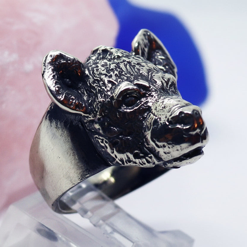 Hyena Sterling Silver Ring
