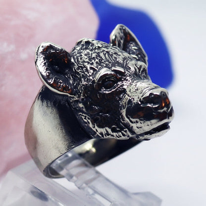 Hyena Sterling Silver Ring