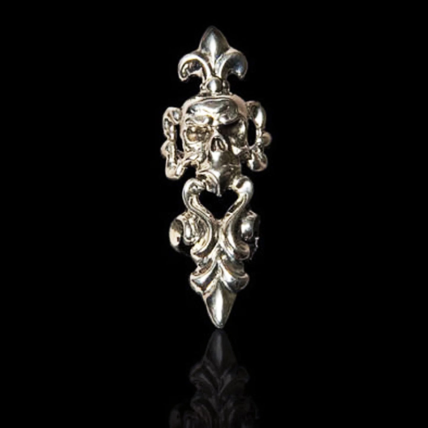 IRC Skull Silver Finger-Tip Ring