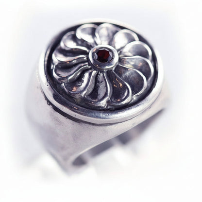 Infinity Sterling Silver Ring with Black Onyx