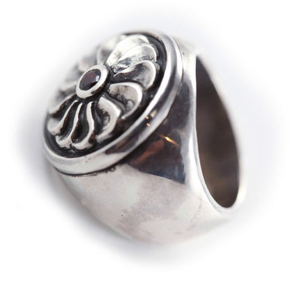Infinity Sterling Silver Ring with Black Onyx
