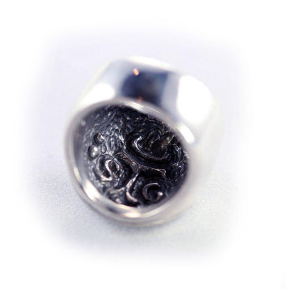 Infinity Sterling Silver Ring with Black Onyx