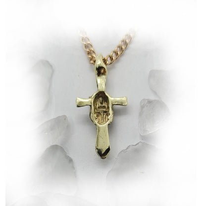 Jesus Christ With Small Cross 18Kt Gold Pendant