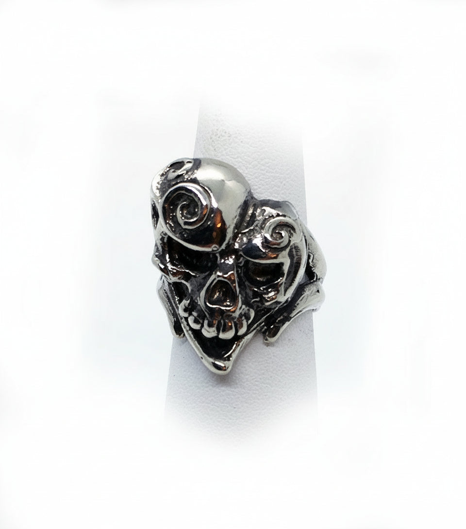 Jokers Love Skull Sterling Silver Ring