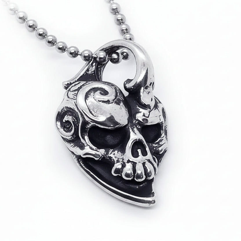 Jokers Love Skull Sterling Silver Pendant