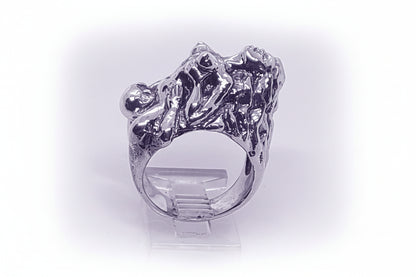 Kama Sutra Good Job XXX Sterling Silver Erotic Ring