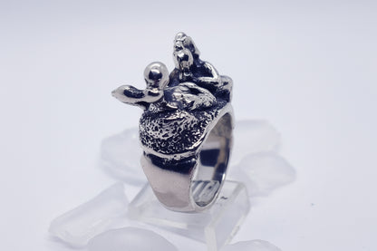 Sexy Kama Sutra Sterling Silver Erotic Ring