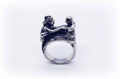 Sexy Kama Sutra Sterling Silver Erotic Ring