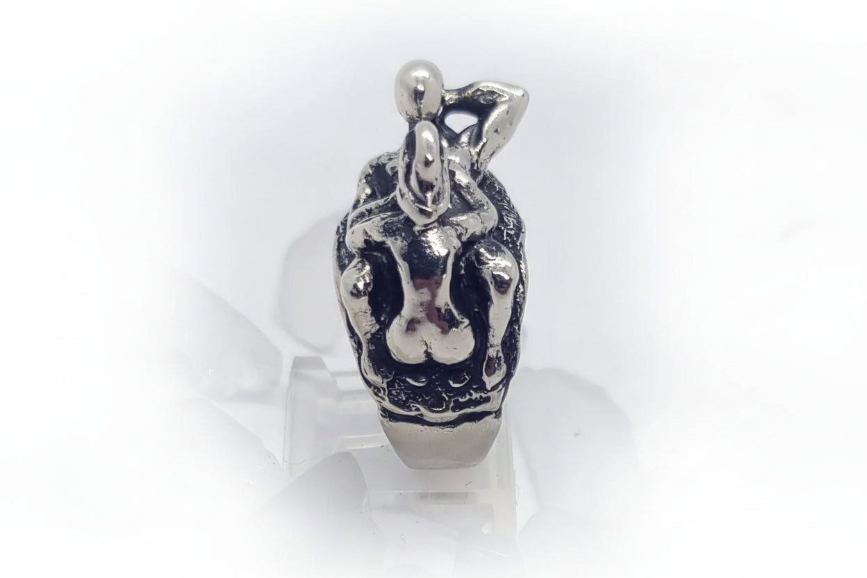 Sexy Kama Sutra Sterling Silver Erotic Ring