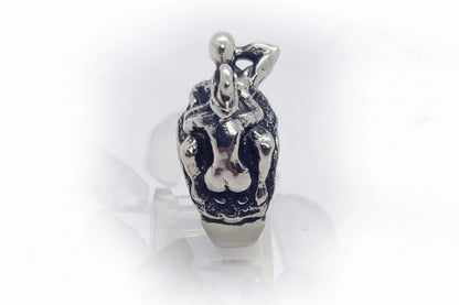 Sexy Kama Sutra Sterling Silver Erotic Ring