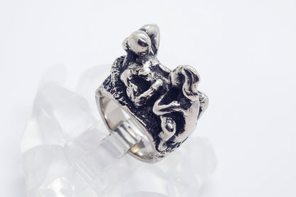 Sexy Kama Sutra Sterling Silver Erotic Ring
