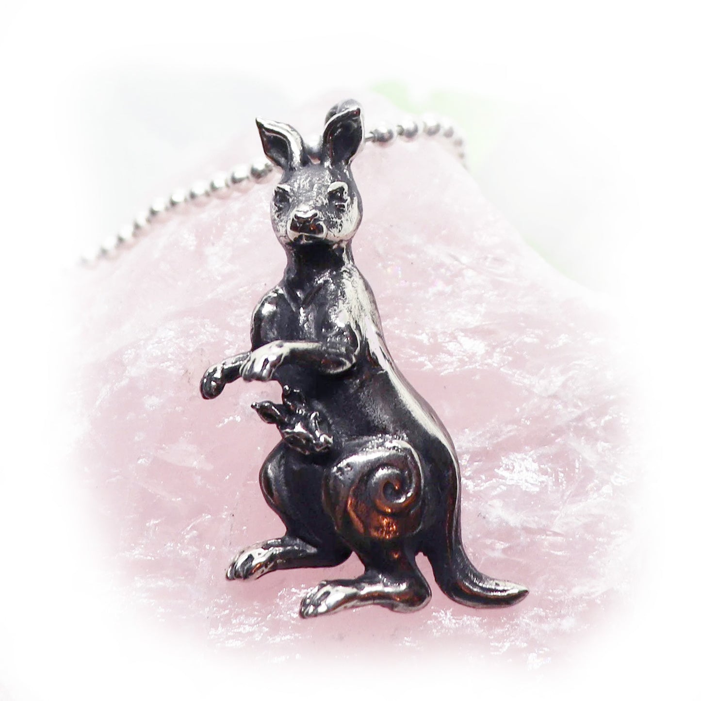 Kangaroo Sterling Silver Pendant