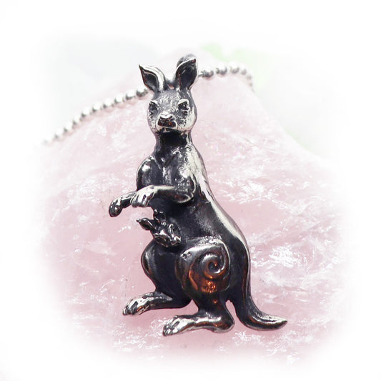 Kangaroo Sterling Silver Pendant
