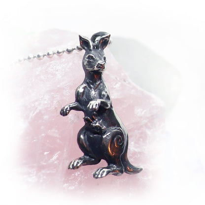 Kangaroo Sterling Silver Pendant