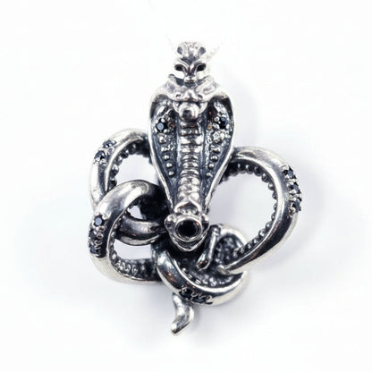 King Cobra Sterling Silver Pendant
