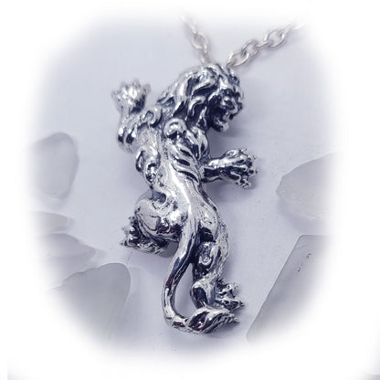 King Lion Sterling Silver Pendant V4