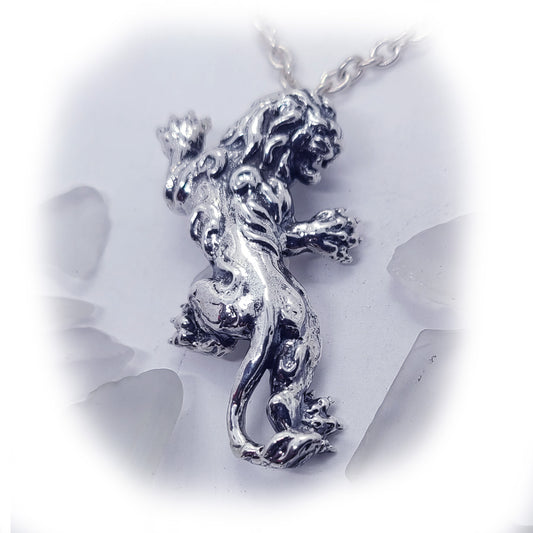 King Lion Sterling Silver Pendant V4